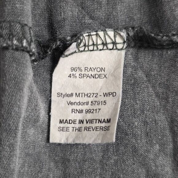 BKE Cold Shoulder Strap Top Black Washed L - Picture 7 of 8